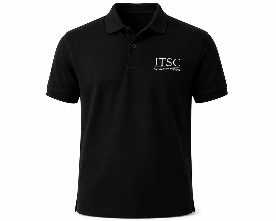 Embroidered branded polo shirt for ITSC Automotive Systems, UAE